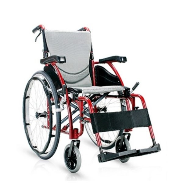 [장애인보조기기]S-Ergo115 에르고115(13.5kg) 고급형휠체어/ 발걸이스윙탈착 인체공학적 시트설계 알루미늄휠체어 장애인보장구 고급휠체어 수동휠체어