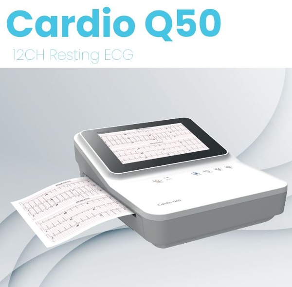 [바이오넷] 카디오Q50 12채널 심전도측정기 Cardio Q50 심전도측정계 (운반카트+폴대포함)