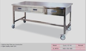[DL] DL-WT01 이동식 수술실카트 (1500x700x900) 병원작업테이블