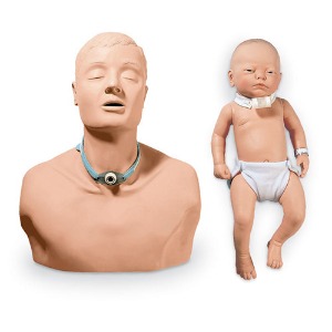 [나스코] 기관절개 신생아 성인모형 세트 LF01159｜기관절개모형 기관절개실습 절개실습모형 실습모형 NASCO