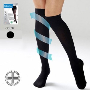 이태리 잡스타킹 - 무릎형 280데니아 #6A6 24mmHg (검정,흰색) 판타롱양말 압박스타킹 고탄력스타킹 (발가락막힘)
