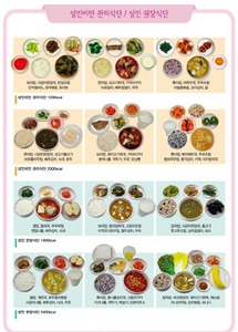 [S3369] 식품모형 성인비만 관리식단/ 성인 권장식단 (아침,점심,저녁3식)-칼로리선택