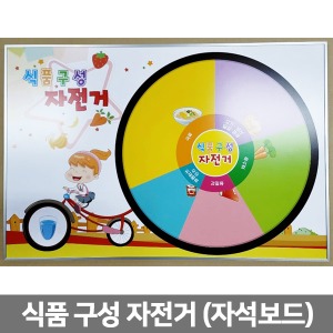 [JM 049] 식품구성자전거(900×600) 자석보드+식품카드 28종 어린이급식관리지원