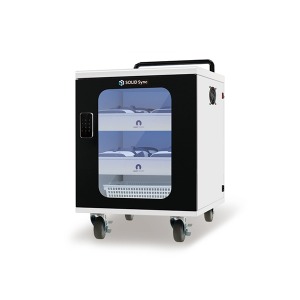 [S3856] VR12-US 솔리드싱크 교육용 VR기기 (12대) 충전보관함 UV살균 / 디지털도어락 / 레일선반 / 수납용바구니 / 과전류차단